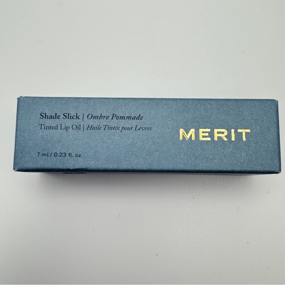 Merit Shade Slick Tinted Lip Oil AU NATUREL Full Size .23 oz NIB Lip Gloss - Picture 2 of 9